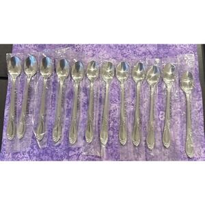 Farberware‎ Majestic Ice Tea Spoon Spoons Stainless Steel Flatware Set of 12 NEW